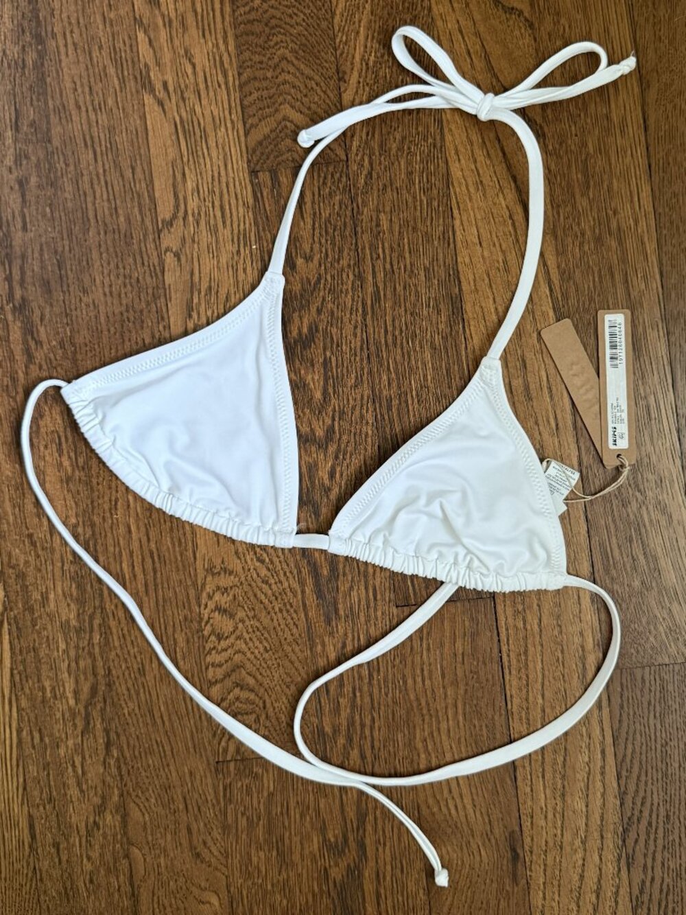 SKIMS Snow Triangle Bikini Top - Minimal Swim - XS